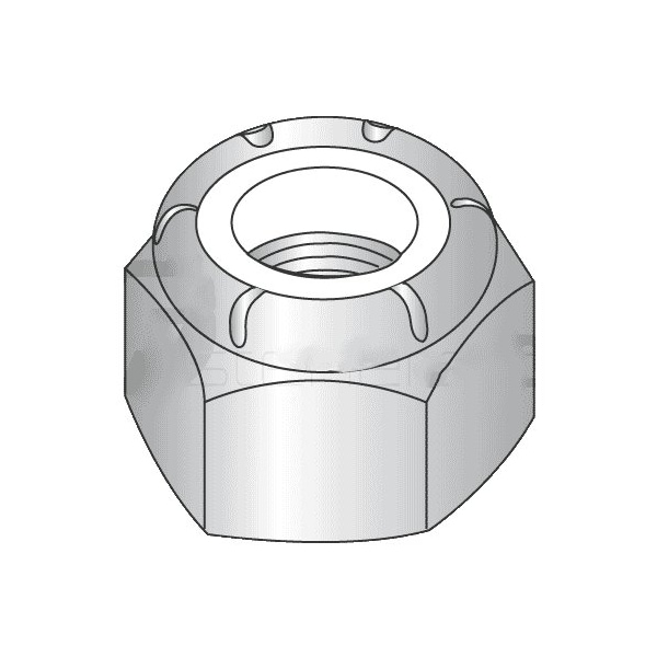 Newport Fasteners Nylon Insert Lock Nut, 9/16"-18, 18-8 Stainless Steel, Not Graded, 100 PK 451005-PR-100 - main